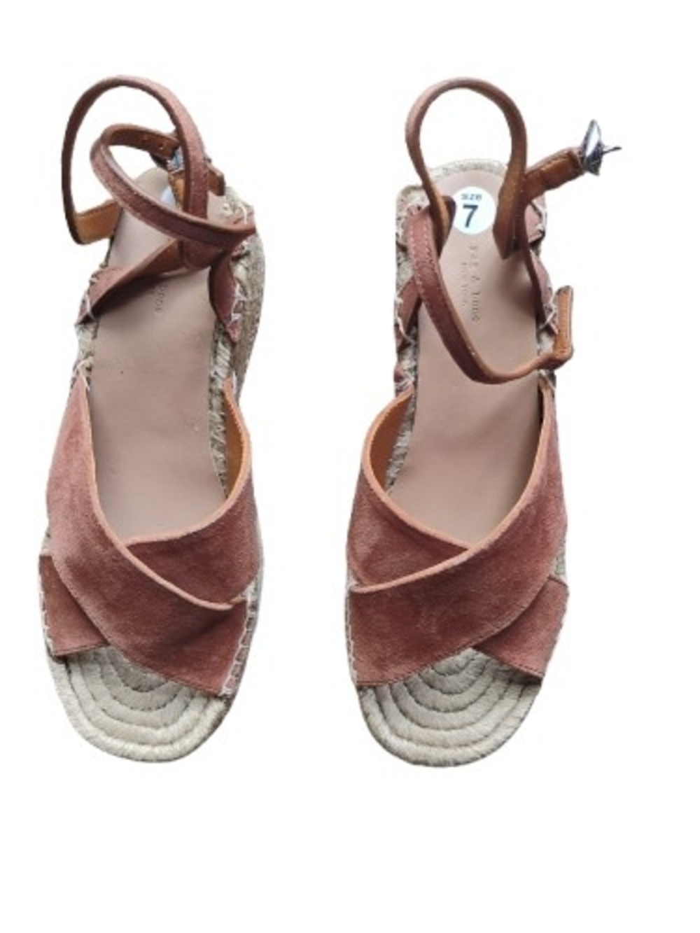 New Without Tags Rag & Bone Hera Suede Espadrille Platform Wedge Sandals Size 7